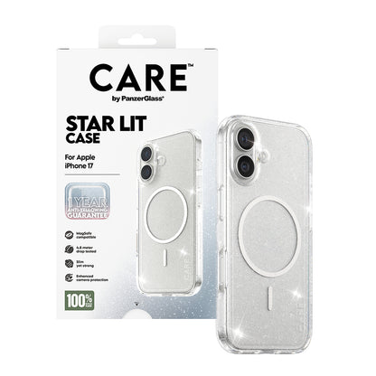 Futrola MagSafe za Apple iPhone 17, PanzerGlass, Care Urban Explorer Star Lit, Bijela Prozirna