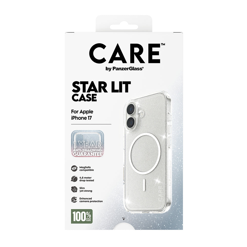 Futrola MagSafe za Apple iPhone 17, PanzerGlass, Care Urban Explorer Star Lit, Bijela Prozirna