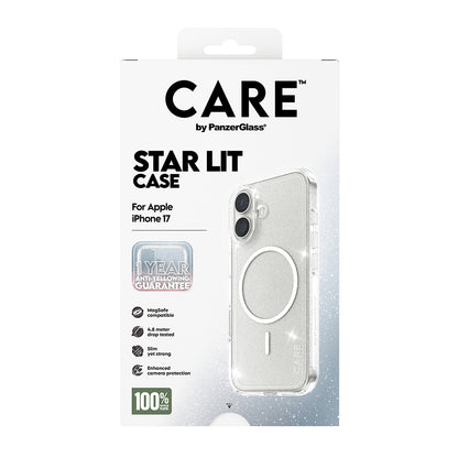 Futrola MagSafe za Apple iPhone 17, PanzerGlass, Care Urban Explorer Star Lit, Bijela Prozirna