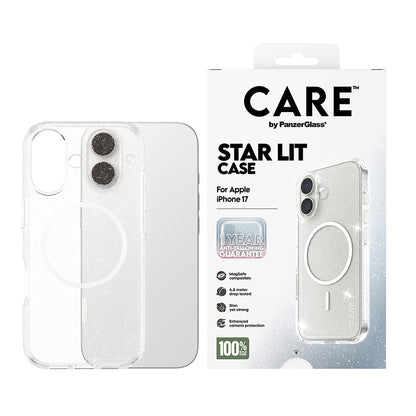 Futrola MagSafe za Apple iPhone 17, PanzerGlass, Care Urban Explorer Star Lit, Bijela Prozirna
