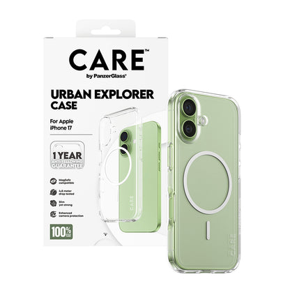 MagSafe futrola za Apple iPhone 17, PanzerGlass, Care Urban Explorer, Bijela Transparentna