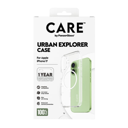 MagSafe futrola za Apple iPhone 17, PanzerGlass, Care Urban Explorer, Bijela Transparentna