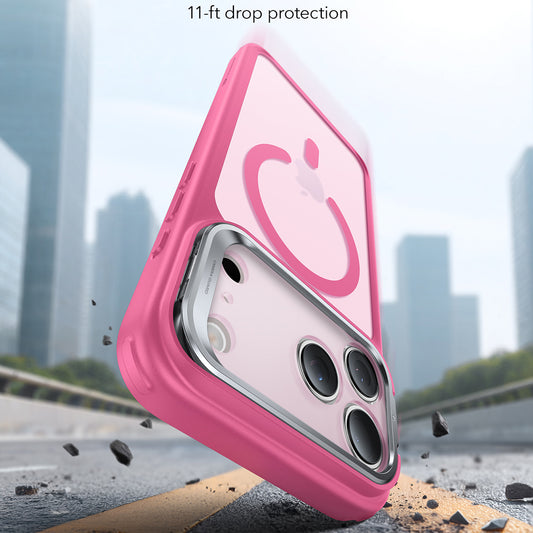 Futrola MagSafe za Apple iPhone 17 Pro, ESR, Classic Hybrid Kickstand, Satinirano Roza