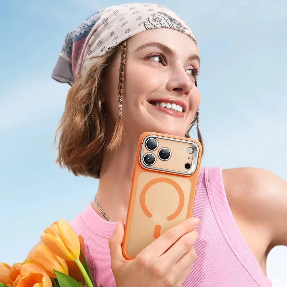 Futrola MagSafe za Apple iPhone 17 Pro, ESR, Classic Hybrid Kickstand Slide, Satinirana Narančasta