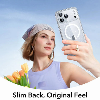 Futrola MagSafe za Apple iPhone 17 Pro, ESR, Classic Hybrid Shimmer, Prozirna