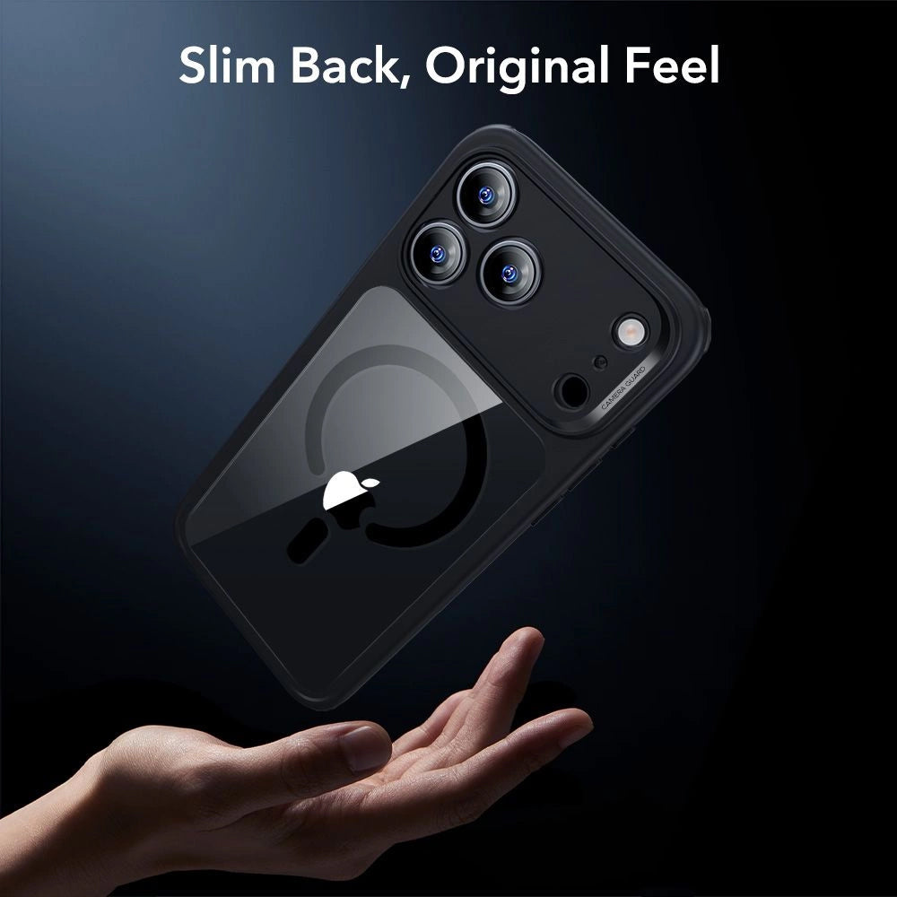 MagSafe futrola za Apple iPhone 17 Pro, ESR, Classic Hybrid sa zaštitom za ekran, Prozirno Crna