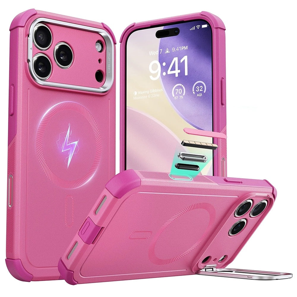 Futrola MagSafe za Apple iPhone 17 Pro, ESR, Cyber Armor Kickstand, Roza