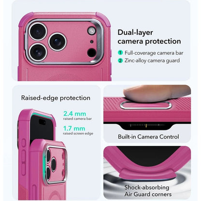 Futrola MagSafe za Apple iPhone 17 Pro, ESR, Cyber Armor Kickstand, Roza