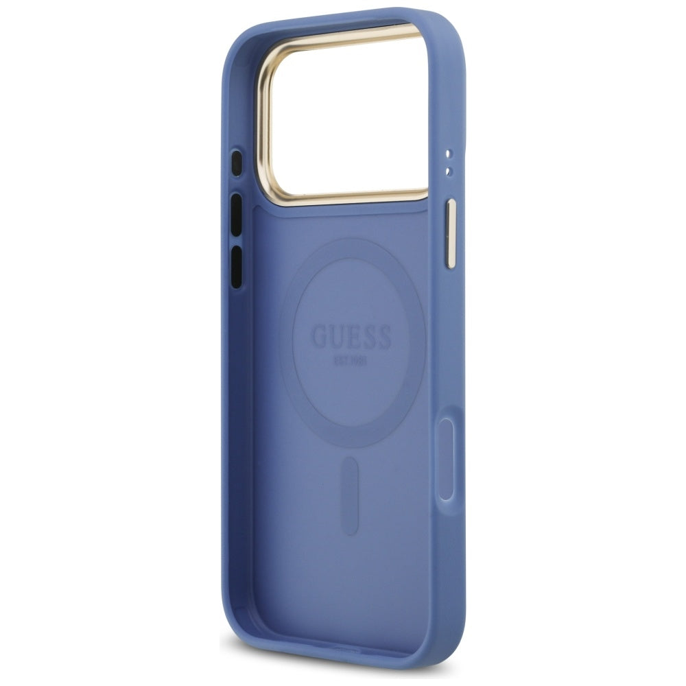 MagSafe futrola za Apple iPhone 17 Pro, Guess, 4G Classic, Plava