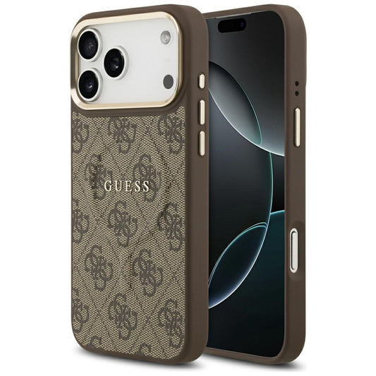 MagSafe futrola za Apple iPhone 17 Pro, Guess, 4G Classic, smeđa