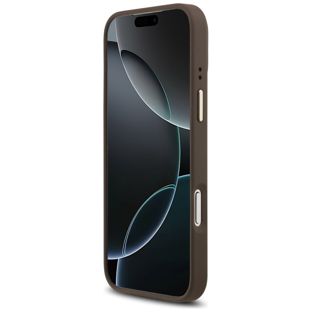 MagSafe futrola za Apple iPhone 17 Pro, Guess, 4G Classic, smeđa