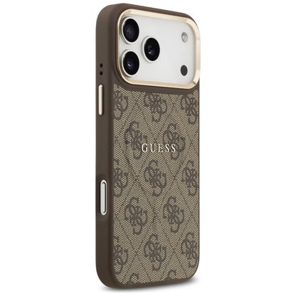 MagSafe futrola za Apple iPhone 17 Pro, Guess, 4G Classic, smeđa