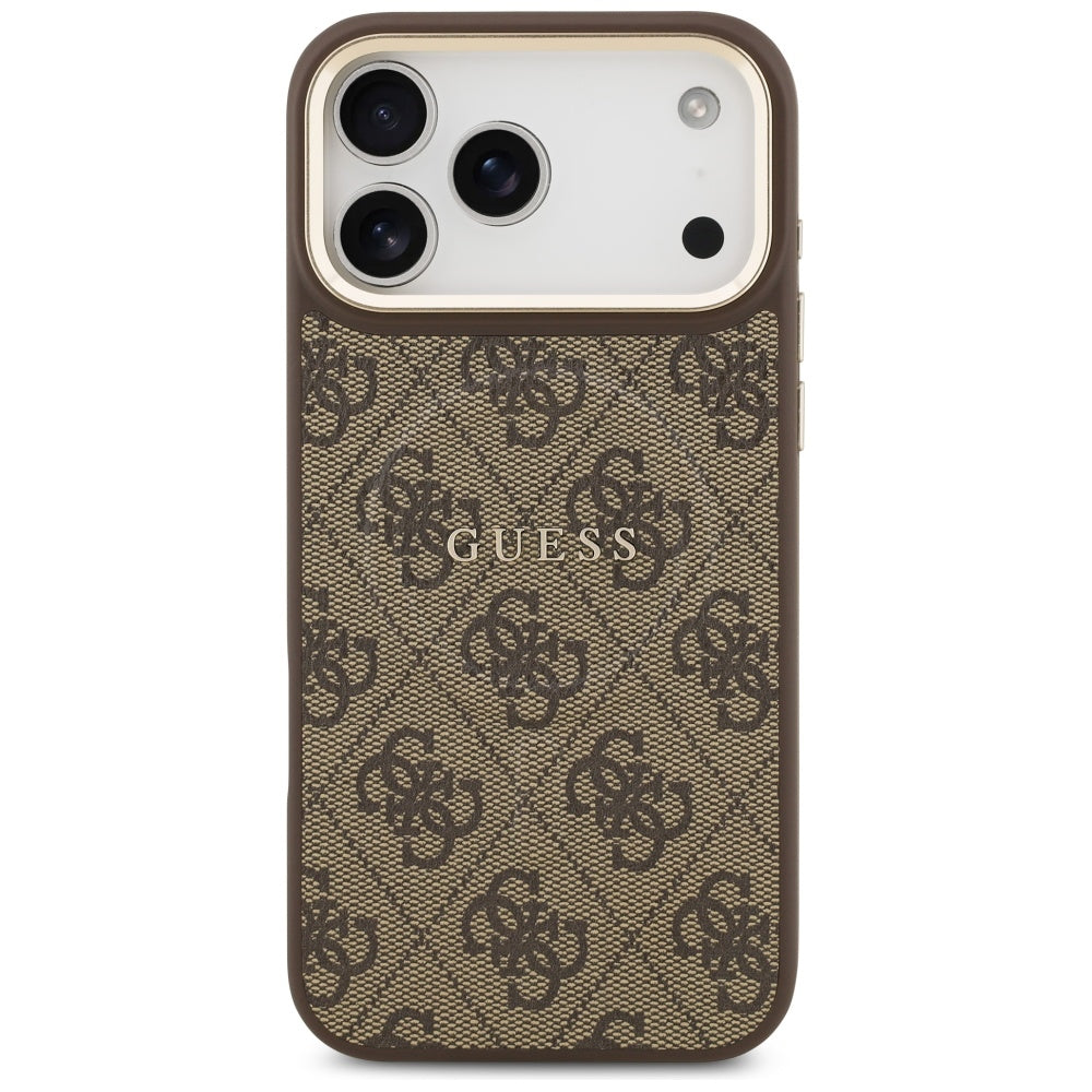 MagSafe futrola za Apple iPhone 17 Pro, Guess, 4G Classic, smeđa