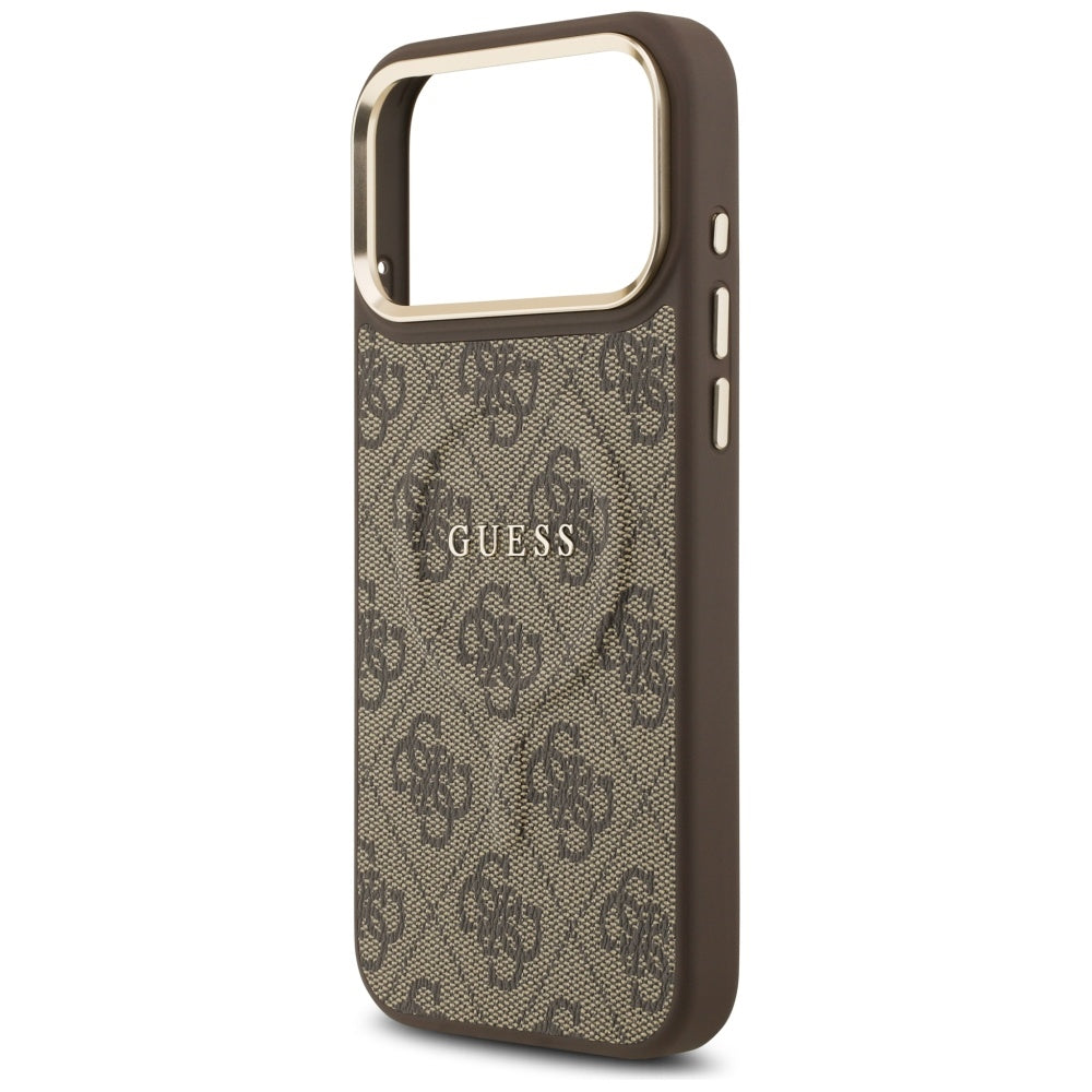 MagSafe futrola za Apple iPhone 17 Pro, Guess, 4G Classic, smeđa