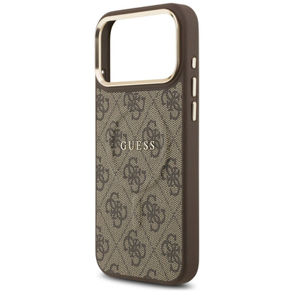 MagSafe futrola za Apple iPhone 17 Pro, Guess, 4G Classic, smeđa