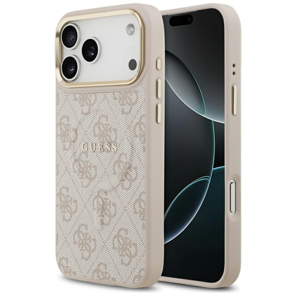 MagSafe futrola za Apple iPhone 17 Pro, Guess, 4G Classic, Roza