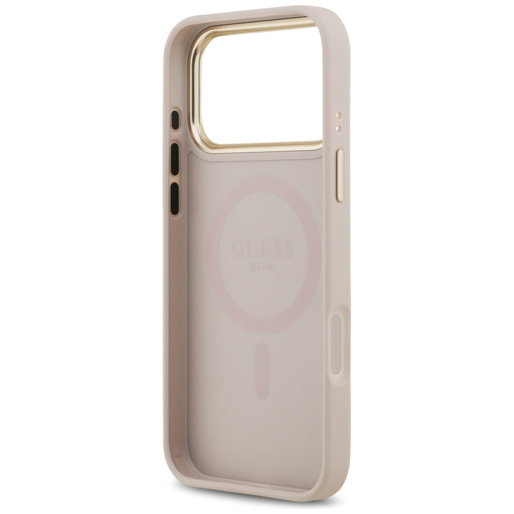 MagSafe futrola za Apple iPhone 17 Pro, Guess, 4G Classic, Roza