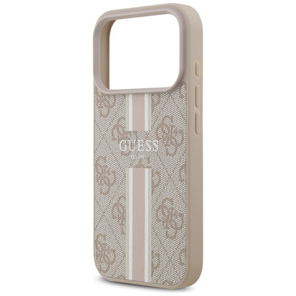 MagSafe futrola za Apple iPhone 17 Pro, Guess, 4G Printed Stripes, Roza