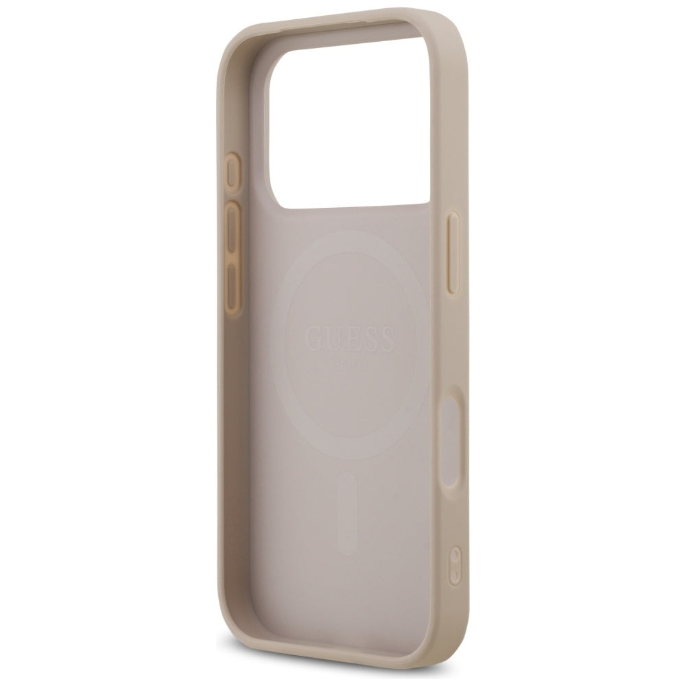 MagSafe futrola za Apple iPhone 17 Pro, Guess, 4G Printed Stripes, Roza