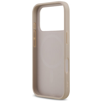 MagSafe futrola za Apple iPhone 17 Pro, Guess, 4G Printed Stripes, Roza