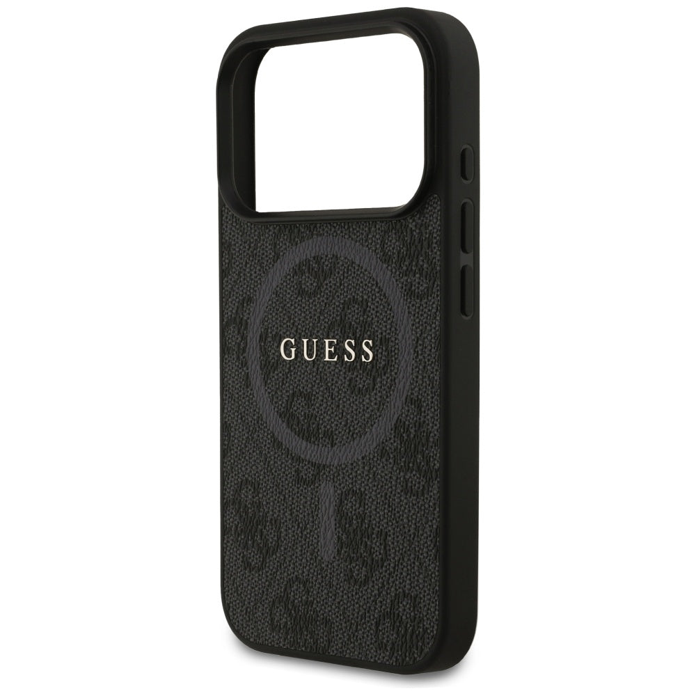 MagSafe futrola za Apple iPhone 17 Pro, Guess, 4G Ring Classic Logo, Crna