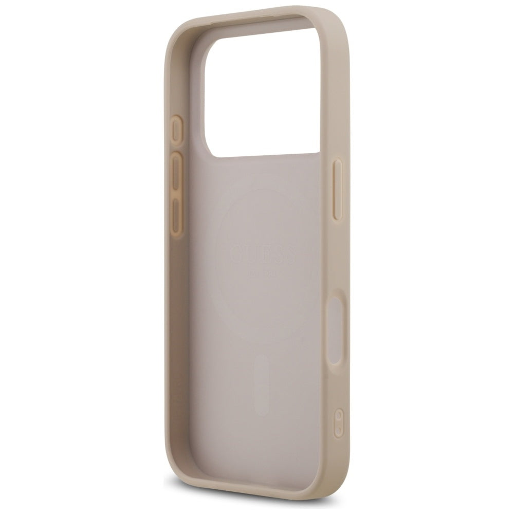 MagSafe futrola za Apple iPhone 17 Pro, Guess, 4G Ring Classic Logo, Roza