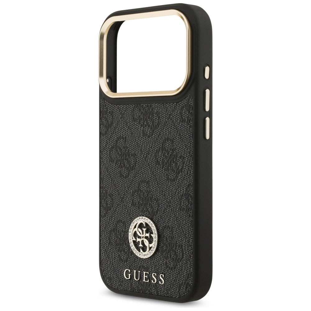 MagSafe futrola za Apple iPhone 17 Pro, Guess, 4G Strass Logo, Crna