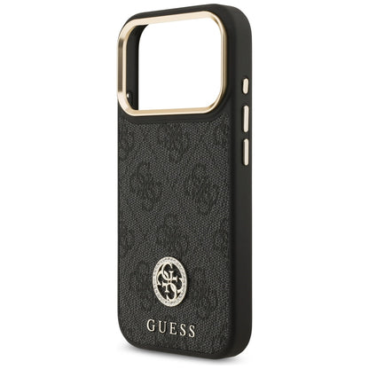 MagSafe futrola za Apple iPhone 17 Pro, Guess, 4G Strass Logo, Crna