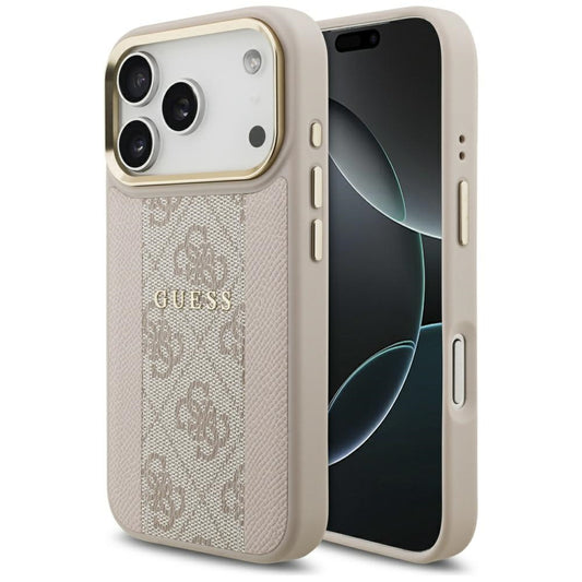 MagSafe futrola za Apple iPhone 17 Pro, Guess, 4G Stripe, Roza