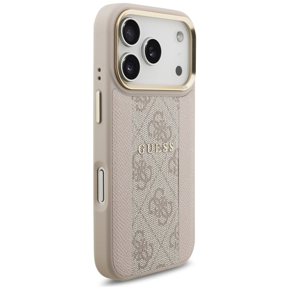 MagSafe futrola za Apple iPhone 17 Pro, Guess, 4G Stripe, Roza