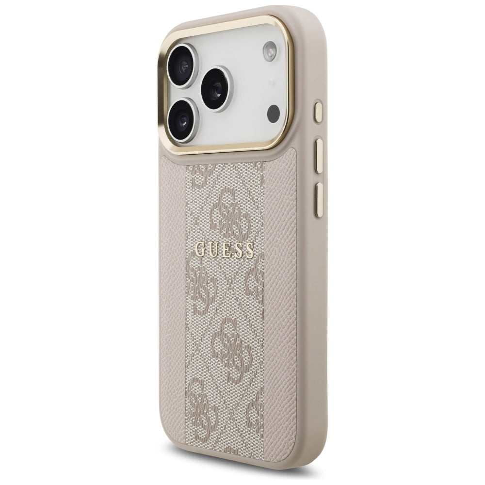 MagSafe futrola za Apple iPhone 17 Pro, Guess, 4G Stripe, Roza
