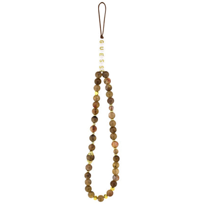 MagSafe futrola za Apple iPhone 17 Pro, Guess, 4G Triangle Logo s perlom, smeđa