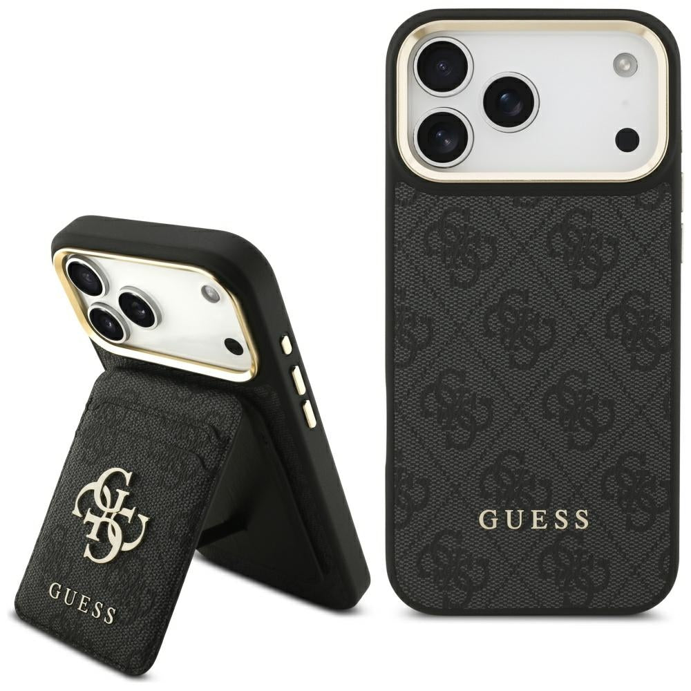 Futrola MagSafe za Apple iPhone 17 Pro, Guess, Cardslot 4G, Crna