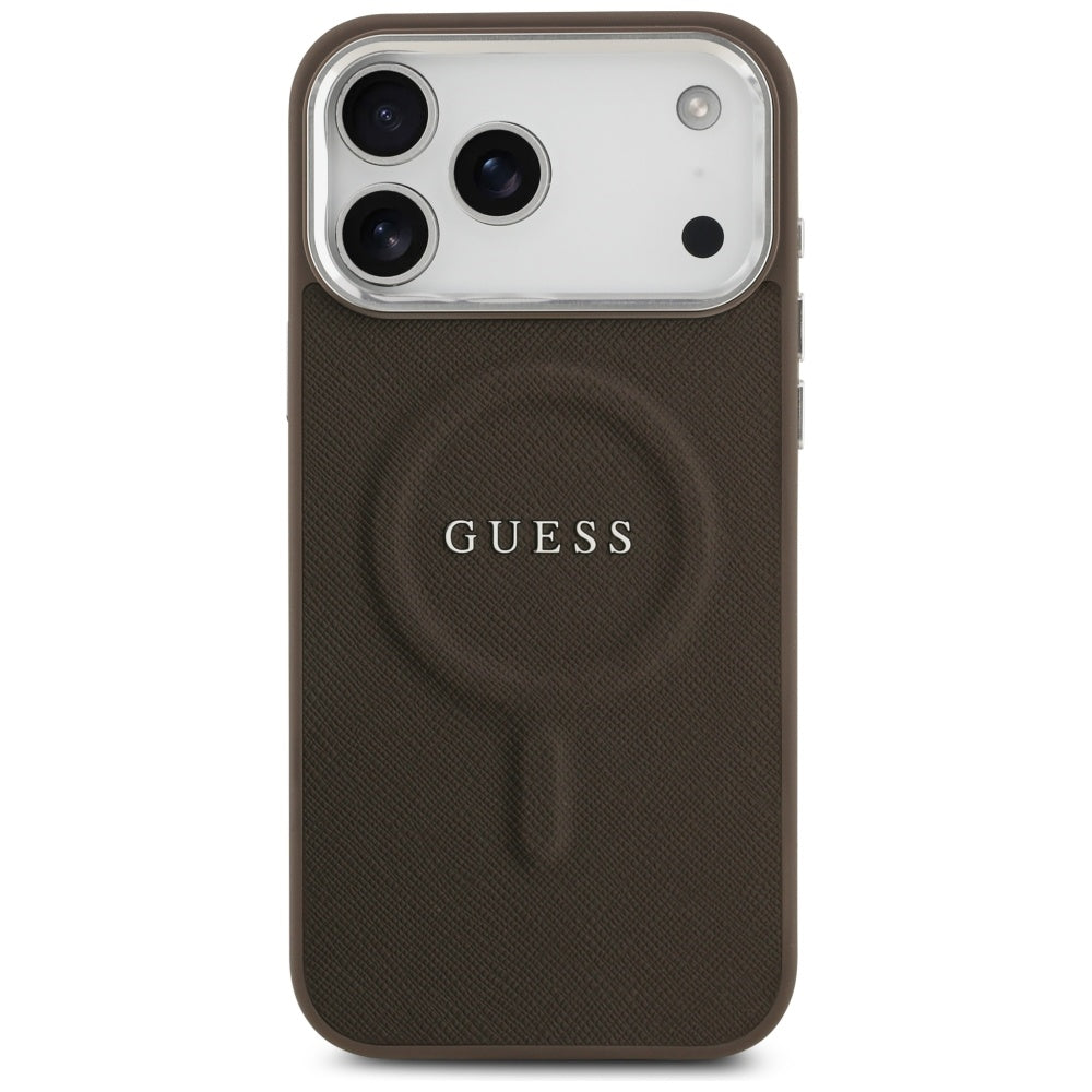 MagSafe futrola za Apple iPhone 17 Pro, Guess, Classic Logo, smeđa