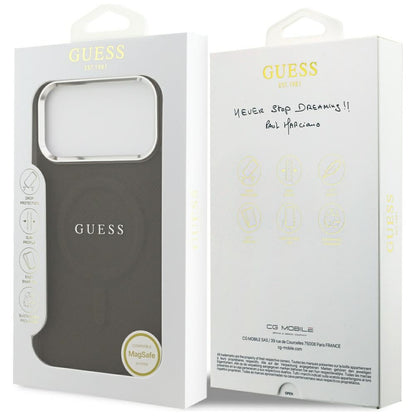 MagSafe futrola za Apple iPhone 17 Pro, Guess, Classic Logo, smeđa
