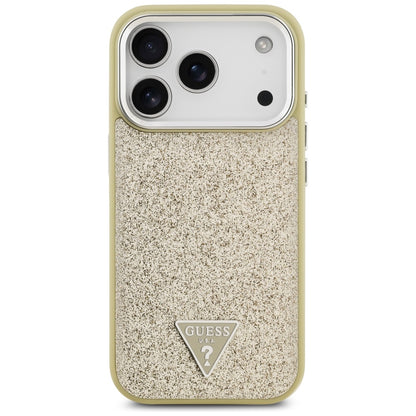 MagSafe futrola za Apple iPhone 17 Pro, Guess, Glitter Triangle Logo, Zlatna