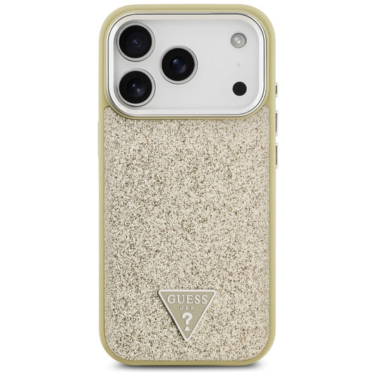 MagSafe futrola za Apple iPhone 17 Pro, Guess, Glitter Triangle Logo, Zlatna