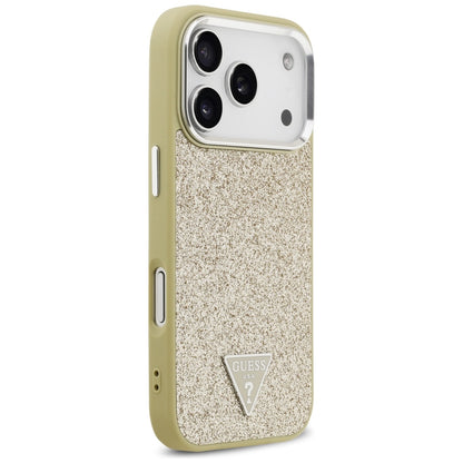 MagSafe futrola za Apple iPhone 17 Pro, Guess, Glitter Triangle Logo, Zlatna