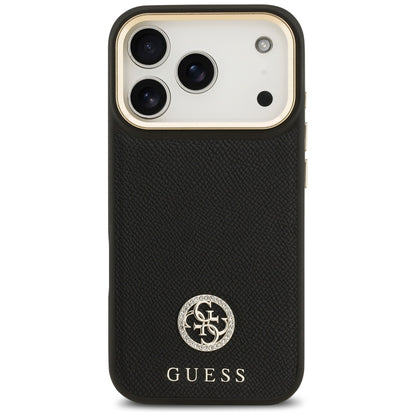 MagSafe futrola za Apple iPhone 17 Pro, Guess, Grained Strass Logo, Crna
