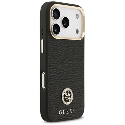 MagSafe futrola za Apple iPhone 17 Pro, Guess, Grained Strass Logo, Crna