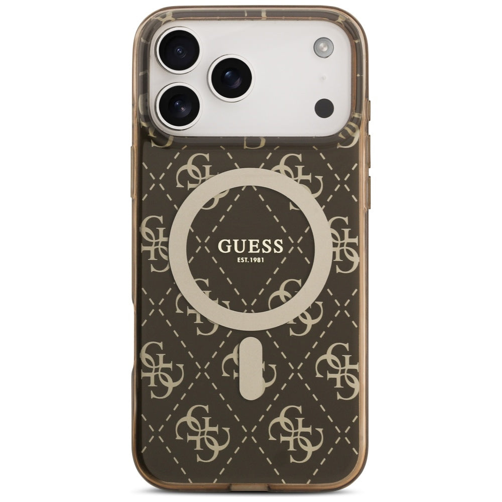 Futrola MagSafe za Apple iPhone 17 Pro, Guess, IML 4G pozadina, smeđa