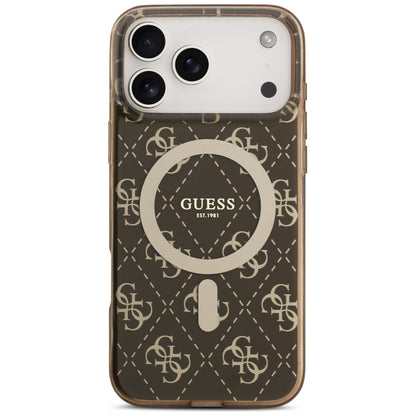 Futrola MagSafe za Apple iPhone 17 Pro, Guess, IML 4G pozadina, smeđa