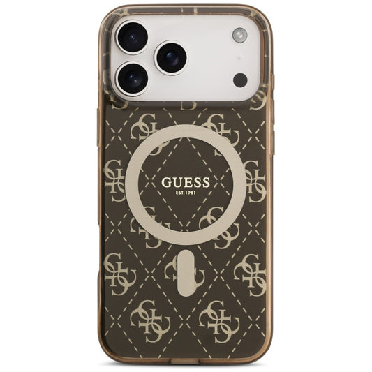 Futrola MagSafe za Apple iPhone 17 Pro, Guess, IML 4G pozadina, smeđa