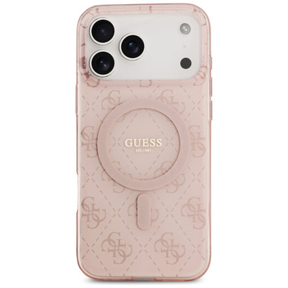 MagSafe futrola za Apple iPhone 17 Pro, Guess, IML 4G Background, Roza