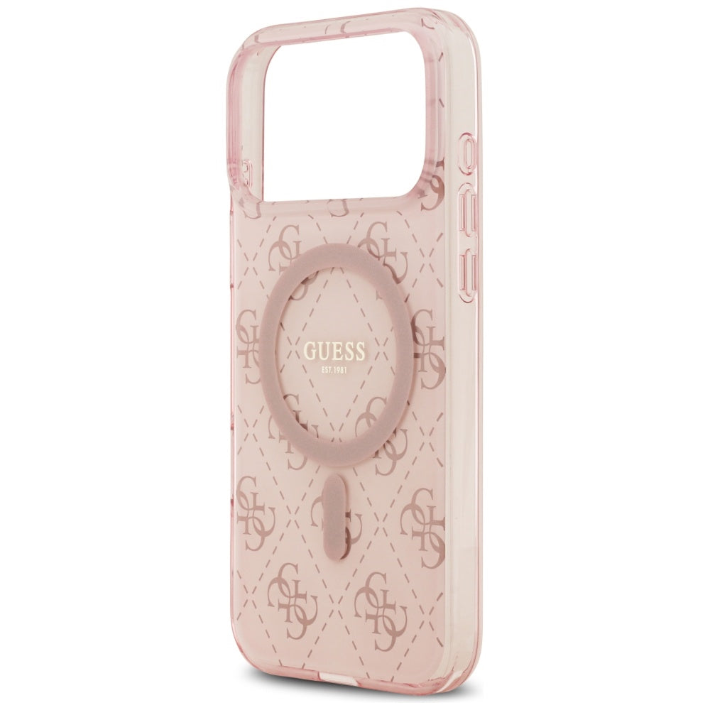 MagSafe futrola za Apple iPhone 17 Pro, Guess, IML 4G Background, Roza