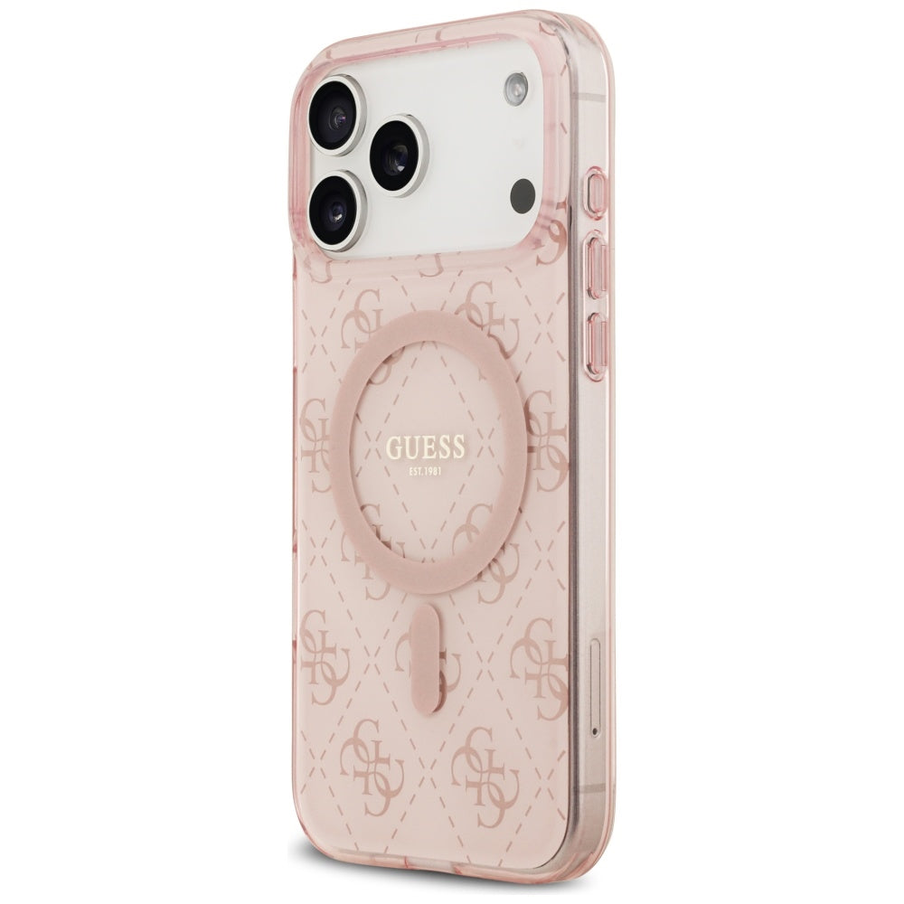 MagSafe futrola za Apple iPhone 17 Pro, Guess, IML 4G Background, Roza