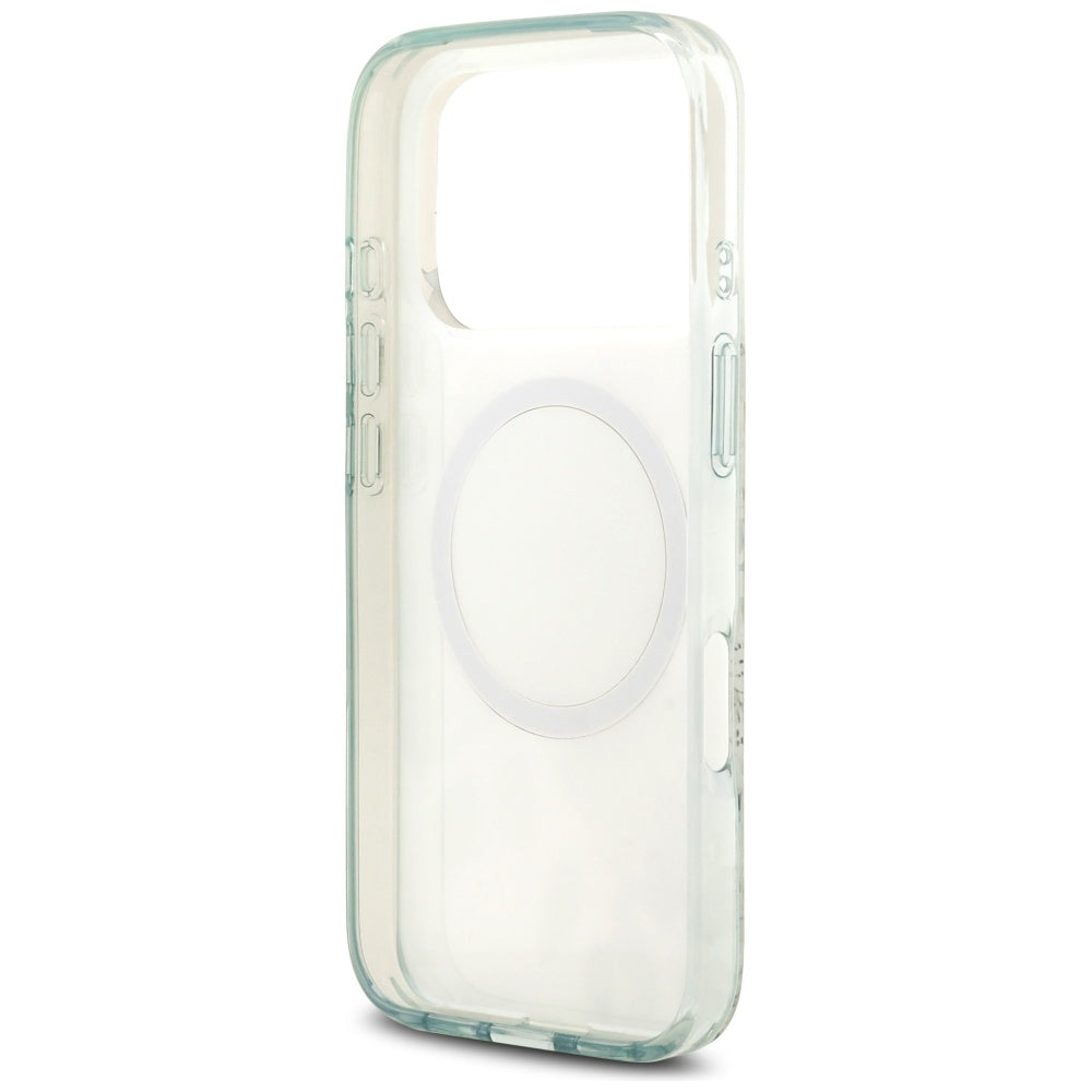 MagSafe futrola za Apple iPhone 17 Pro, Guess, IML Flower and Tonal Circle, Zelena