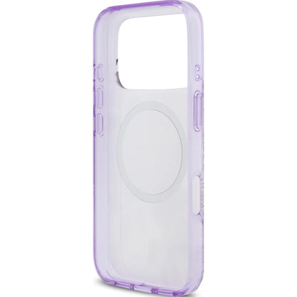 MagSafe torbica za Apple iPhone 17 Pro, Guess, IML Flower & Tonal Circle, Ljubičasta