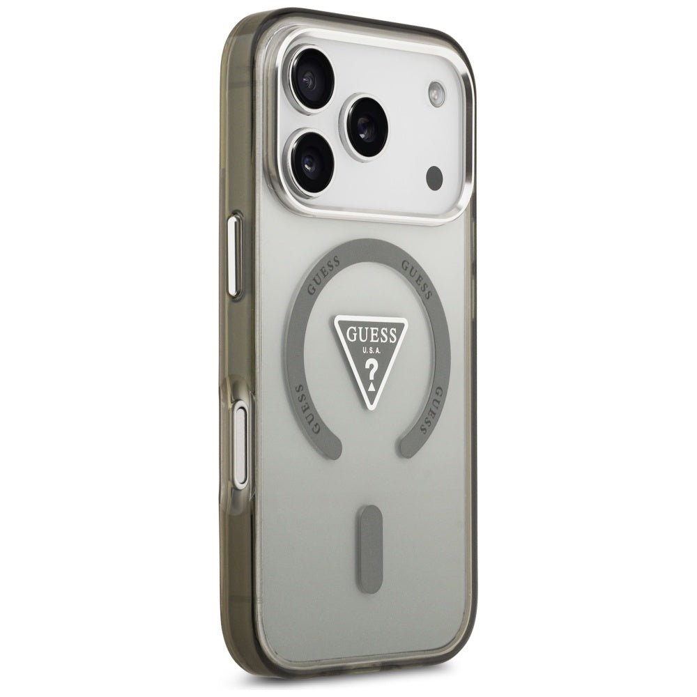 Futrola MagSafe za Apple iPhone 17 Pro, Guess, IML Gradient Triangle Logo, Kaki