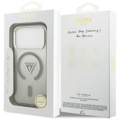 Futrola MagSafe za Apple iPhone 17 Pro, Guess, IML Gradient Triangle Logo, Kaki